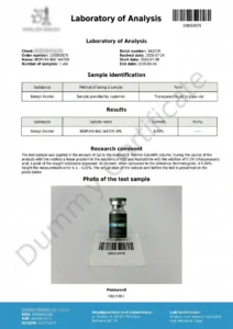 Certificate of Analysis